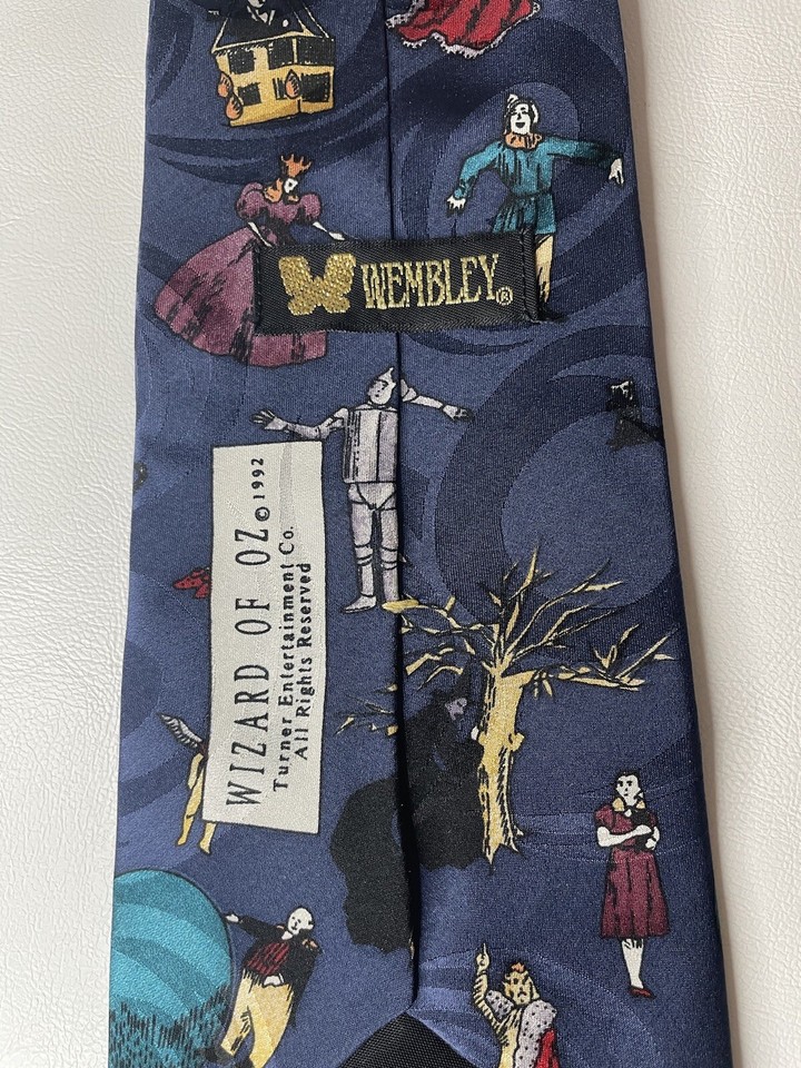Vtg 1992 Wizard Of Oz All Over Print Mens Neck Tie Silk Wembley Turner ...