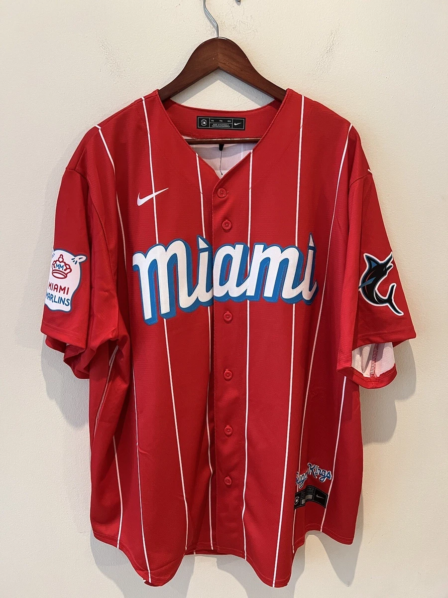 Miami Marlins Brian Anderson Men’s 2021 City Connect Jersey Red Authentic