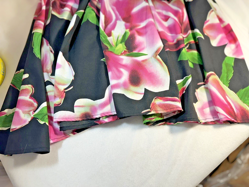 Roz & Ali Woman Size 2X Long Silky Floral Full Skirt Flowy Maxi - Picture 5 of 7