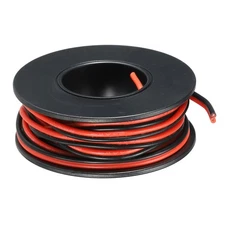 2 Conductor Parallel Silicone Wire 24AWG Red Black Electrical Wire 3.0m/10ft