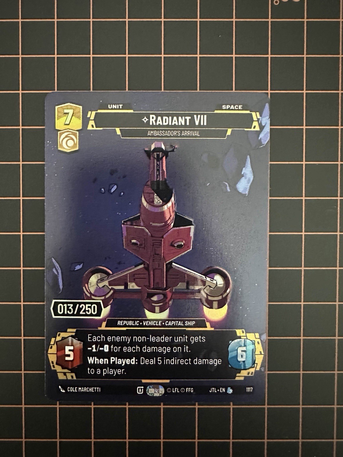 Radiant VII Ambassadors' Arrival Serialized Star Wars unlimited