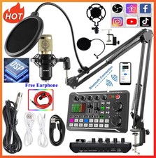 Podcast Equipment Bundle Home Studio Recording Kit Music Mixer Microphone BM-800