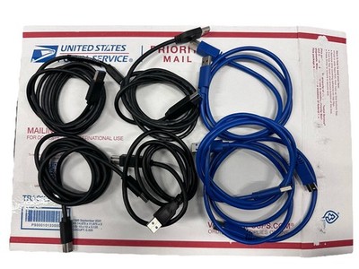 6-Pack USB 3.0 Printer Scanner Cable A Male to B Male For HP Cannon Dell Epson
