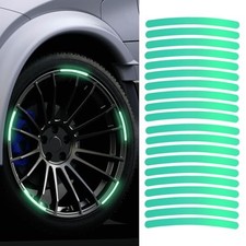 20PCS Reflective Car Wheel Decorative Stripe Stickers, Car Wheel Laser Luminous
