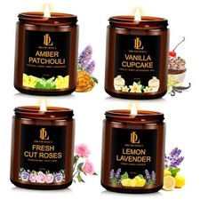 4 7 inches W x 4 inches H Roses/Vanilla Cupcake/Patchouli/Lemon Lavender