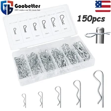 150pcs Cotter Pin Assortment Tractor Cotter Pin Hair Pin R Clips Retaining Pins