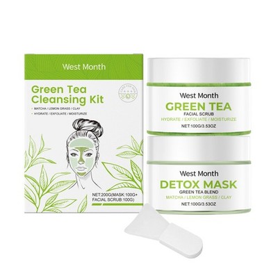 Green Tea Cleansing Kit Cleansing Skin Balancing Oil and Fat