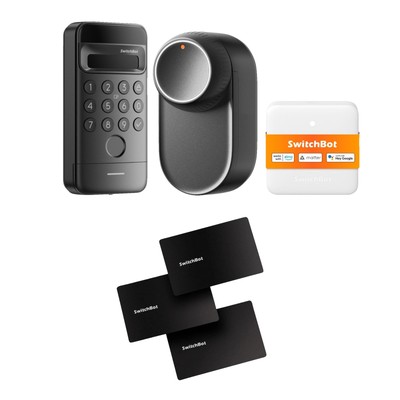 SWITCHBOT Smart-Lock-System Ultra Vision Combo Bundle schwarz, Keypad Vision, Hu