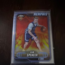 2025 Topps Chrome Cam Spencer Rookie #130 Memphis Grizzlies Basketball NBA