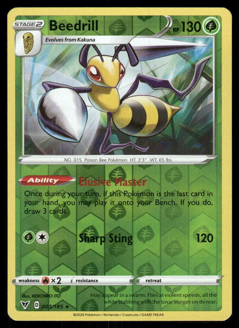 Beedrill 003/185 Rare Vivid Voltage Pokemon Near Mint