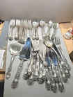 62 Piece Wallace LA REINE Sterling NO MONO, 2142g Not Counting Knives, 5 Serving