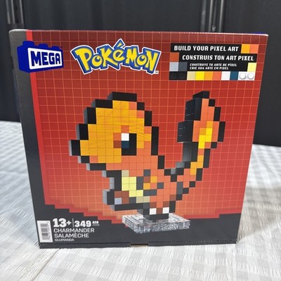 MEGA Blocks Pokemon Charmander Pixel Art (HTH76) 349 pcs- New
