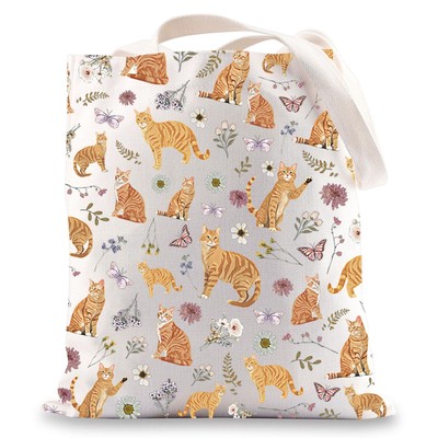 JNIAP Orange Tabby Cat Tote Bag Orange Tabby Cat Gift Tabby Cats Mom Gift Ora...