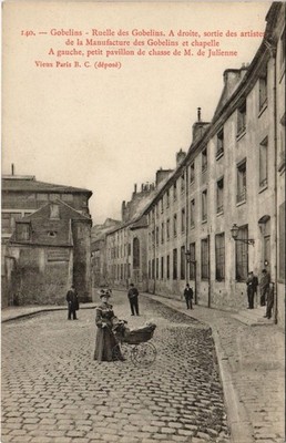 Old postcard Paris 13th - 140th. Ruelle des Gobelins. Right, exit (56321)
