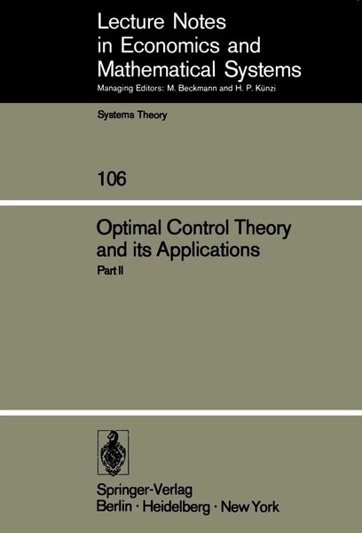 B. J. Kirby | Optimal Control Theory And Its Applications | Taschenbuch | Vi-image