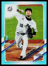 2021 Topps Chrome NPB #132 Ayumu Ishikawa Aqua Refractor #/199