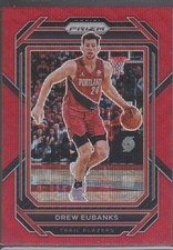2022-23 Panini Prizm #49 Drew Eubanks Portland Trail Blazers Prizms Red Ice
