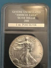 2000 American Silver Eagle , 1 Ounce .999 Pure Silver Beautiful BU Slight Toned