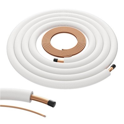 16 Ft Central Air Conditioner Line Set, 3/8'' & 3/4'' O.D. Copper Pipes