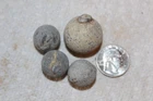 LOT OF 4 DUG CIVIL WAR LEAD CANNISTER SHOT BALLS