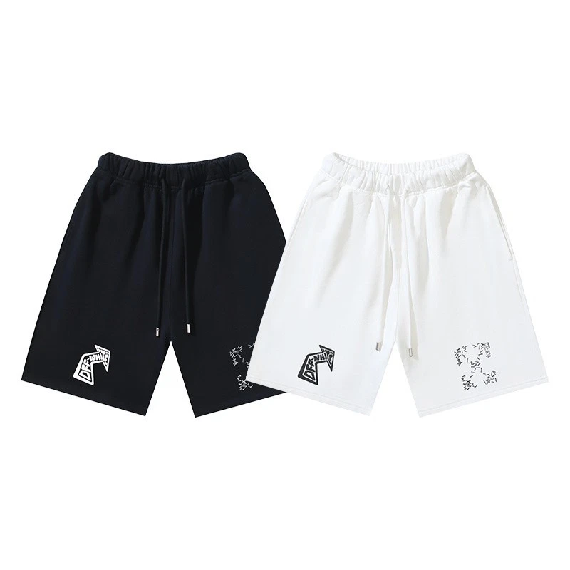 OFF-WHITE Brushed Cotton Shorts with Self-tapping Screw Print