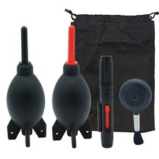 Lens Cleaning Kit Contains Rubber Rocket Air Blower Duster  Black