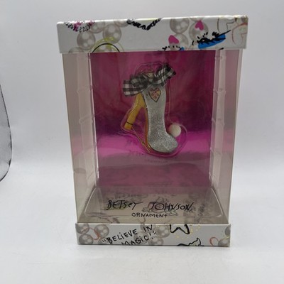 Betsey Johnson ''Believe in Magic'' High Heel Shoe Ornament New In Box