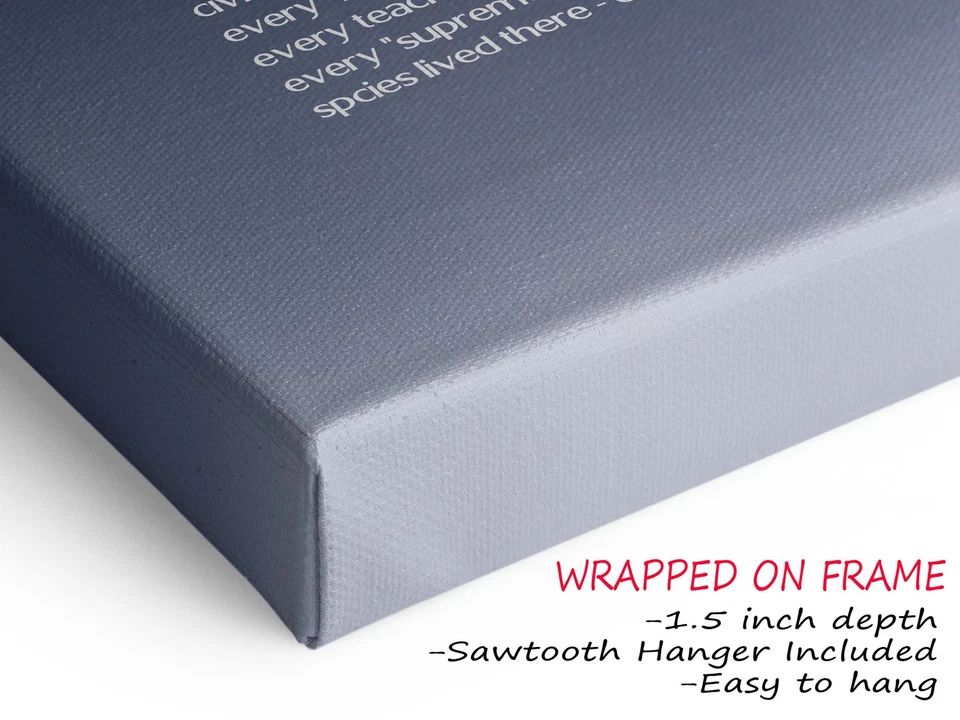 Impresión en lienzo de punto azul pálido - Arte de pared espacial cita Carl Sagan Foto 4 de 4