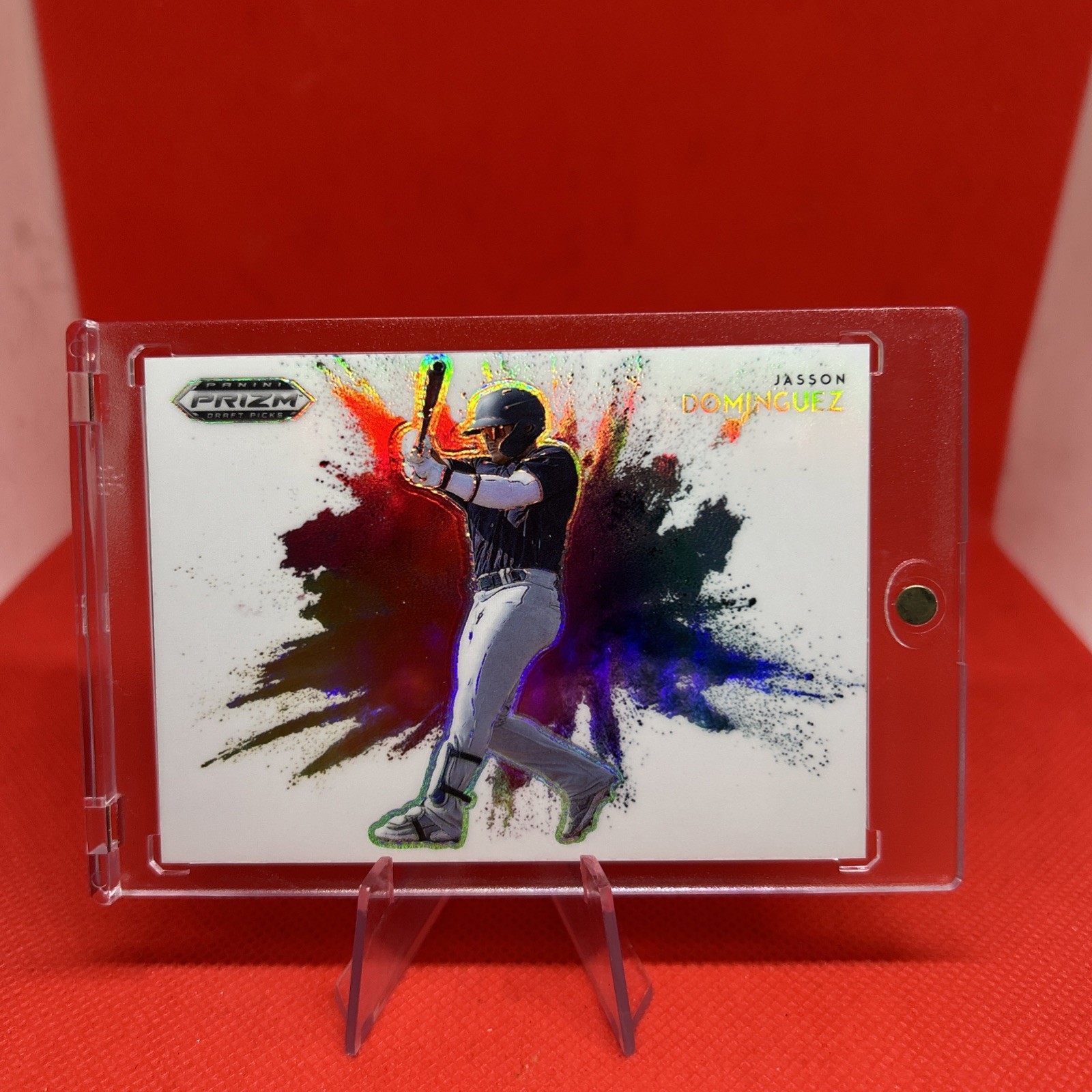 Jasson Dominguez 2020 Panini Prizm Draft Picks Color Blast Case Hit SSP Yankees