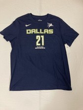 Dallas Wings #21 DiJonai Carrington Nike Explorer Edition T-Shirt Navy Blue - XL