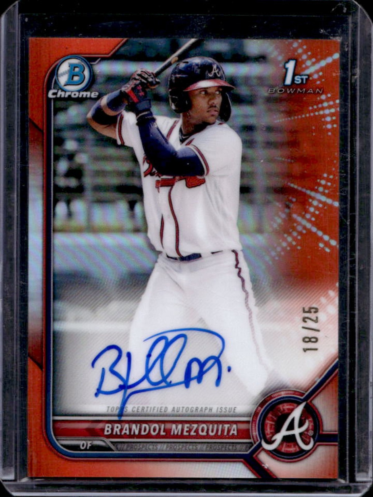 2022 Bowman Chrome Brandol Mezquita Auto Orange Refractor 1st #18/25