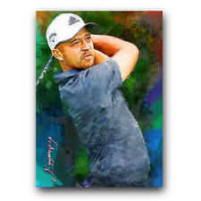 Xander Schauffele Art Card Limited 22/50 Edward Vela Signed (Celebrities Men)