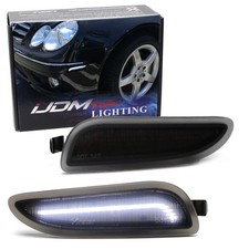 Euro Smoked Lens White Led Side Marker Lights For 2003-09 Mercedes W209c209 Clk