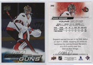 2022-23 Upper Deck Series 1 Young Guns Silver Foil Mads Sogaard #245 Rookie RC