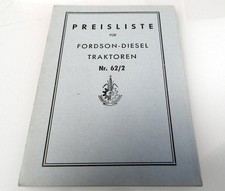 Fordson Major FMD 50 Super 54 PS, Dexta FMD 32 Traktoren Preisliste 62/2