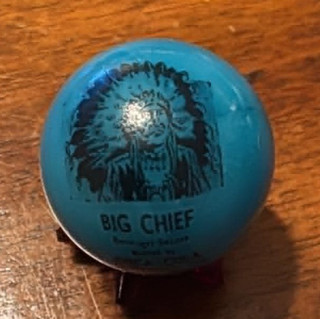 Big Chief Coca Cola Glass marble 1" size (shooter size)