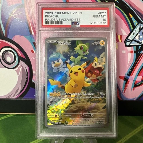2023 POKEMON SVP PALDEA EVOLVED ETB PROMO #027 PIKACHU PSA 10