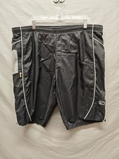 Nike Shorts Mens Large Black Nylon Lined Athletic Mesh Pockets Zip Pocket Gym
