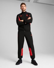  Ac Milan Puma Tuta Intera Abbinata UOMO Nero Rosso ftblARCHIVE Woven 