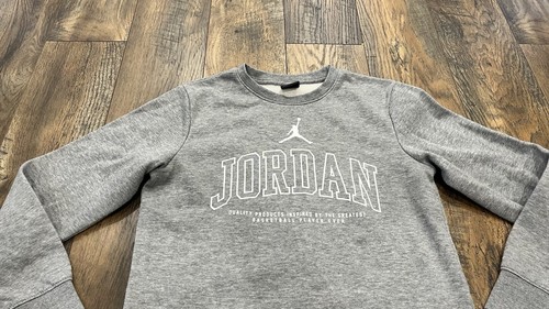 Jordan Boys Pullover Sweatshirt, Gray, Size 12 Large - Picture 3 of 6