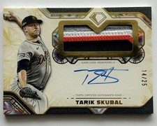 Tarik Skubal Auto Patch /25 2025 Topps Diamond Icons Jumbo Patch Tigers