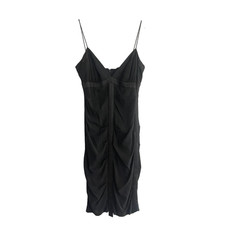 Nicole Miller Collection 2 Dress Y2K Silk Empire Waist Babydoll Goth Cocktail