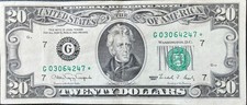 Series 1990 $20 Federal Reserve Note Chicago District ✔ Star Note G03064247*