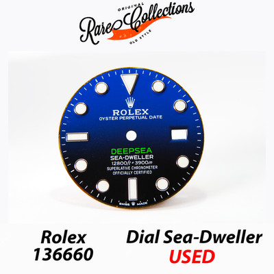 Rolex Dial 136660 Used Good Condition Blue Deepsea, Sea-Dweller Dial, Cromalight