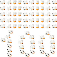 100 Pcs Mini Resin Cow Figurines - Cute Miniature Garden DIY Ornaments