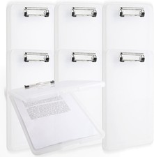 6Pcs High Capacity Nursing Clipboard with Storage, Heavy Duty Plastic, Low