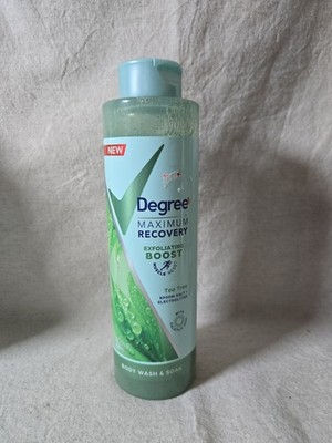 Degree Maximum Recovery Exfoliating Body Wash & Soak Tea Tree Epsom Salt 22 oz