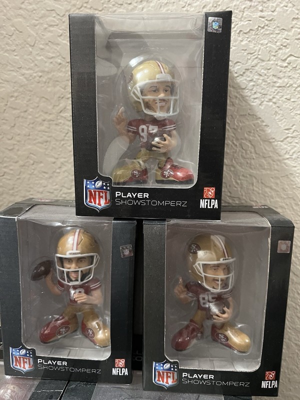 FOCO San Francisco 49ers Showstomperz 4.5 Lot Bosa Kittle Garoppolo Bobblehead