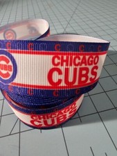 Chicago Cubs Baseball Team 1" wide grosgrain ribbon 26 yrds listing