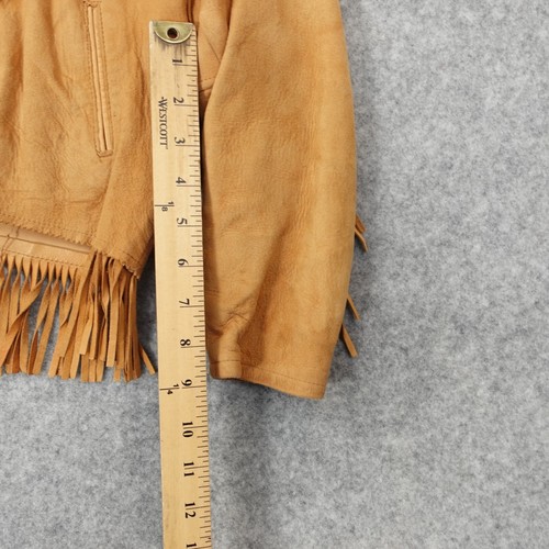 20s 30s VTG SEARS Cowboy Leather Jacket Kids 6 7 Western Fringe BOYVILLE Roebuck - Picture 9 of 22